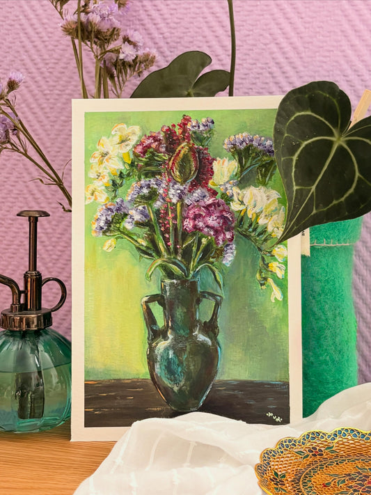 Vase chiné printanier